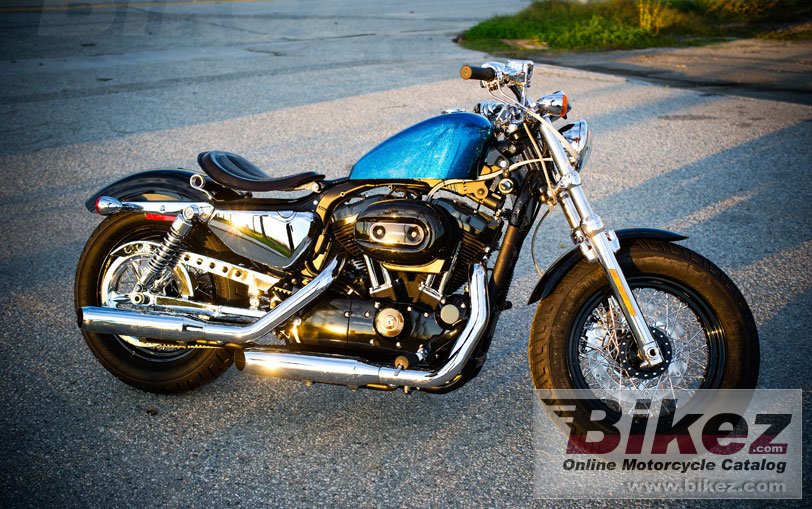 Big Harley-Davidson sportster forty-eight dark custom picture and wallpaper from Bikez.com